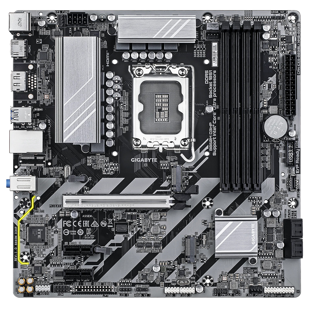 Placa Madre Gigabyte B860M D3HP Socket LGA 1851 DDR5