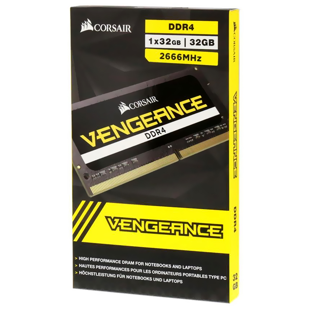 Memoria RAM Notebook Corsair Vengeance DDR4 32GB 2666MHz CMSX32GX4M1A2666C18