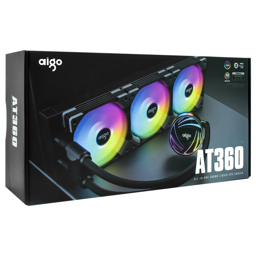 Water Cooler Aigo AT360 All In One 360MM RGB - Negro