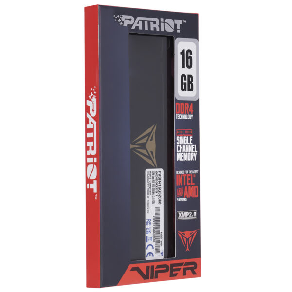 Memoria RAM Patriot Viper Steel DDR4 16GB 3200MHz RGB - Negro (PVSR416G320C8)