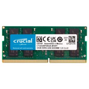Memoria RAM Notebook Crucial DDR4 32GB 3200MHz CT32G4SFD832A