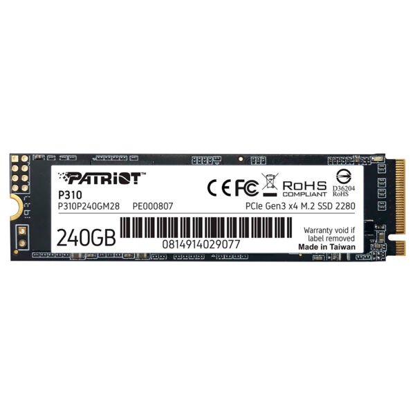 SSD PATRIOT M.2 240GB P310 NVME-P310P240GM28