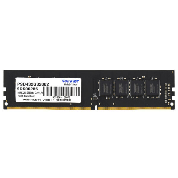 Memoria RAM Patriot Signature DDR4 32GB 3200MHz Negro (PSD432G32002)