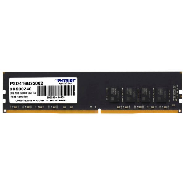Memoria RAM Patriot Signature DDR4 16GB 3200MHZ Negro (PSD416G32002)