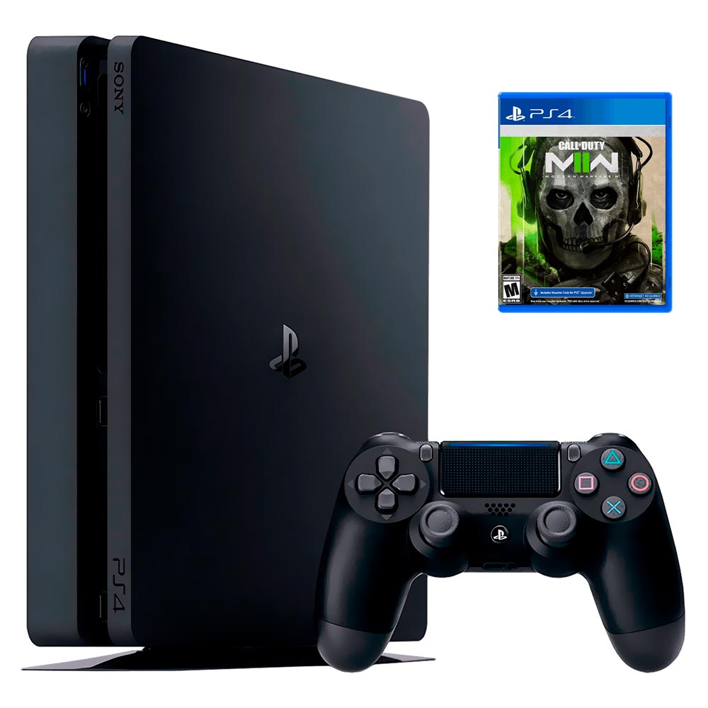 Consola Sony PlayStation 4 Slim CUH-2215B 1TB Bivolt Negro + Juego Call Of Duty Modern Warfare II (Americano)