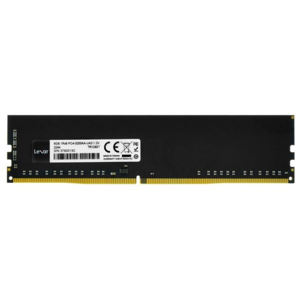 Memoria RAM LEXAR DDR4 8GB 3200MHZ Negro (LD4AU008G-B3200GSST)