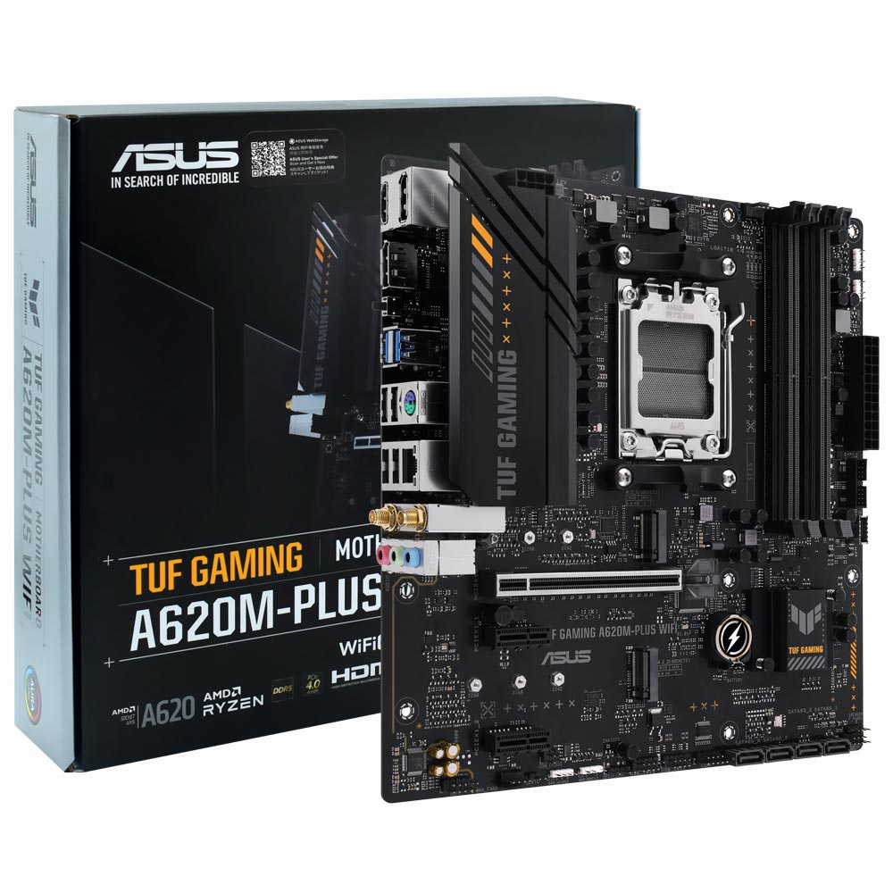 Placa Madre ASUS TUF Gaming A620M-PLUS Wi-Fi Socket AM5 DDR5