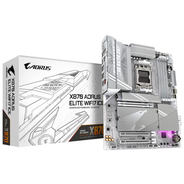 Placa Madre GIGABYTE X870 Aorus Elite WI-FI7 Ice Socket AM5 DDR5