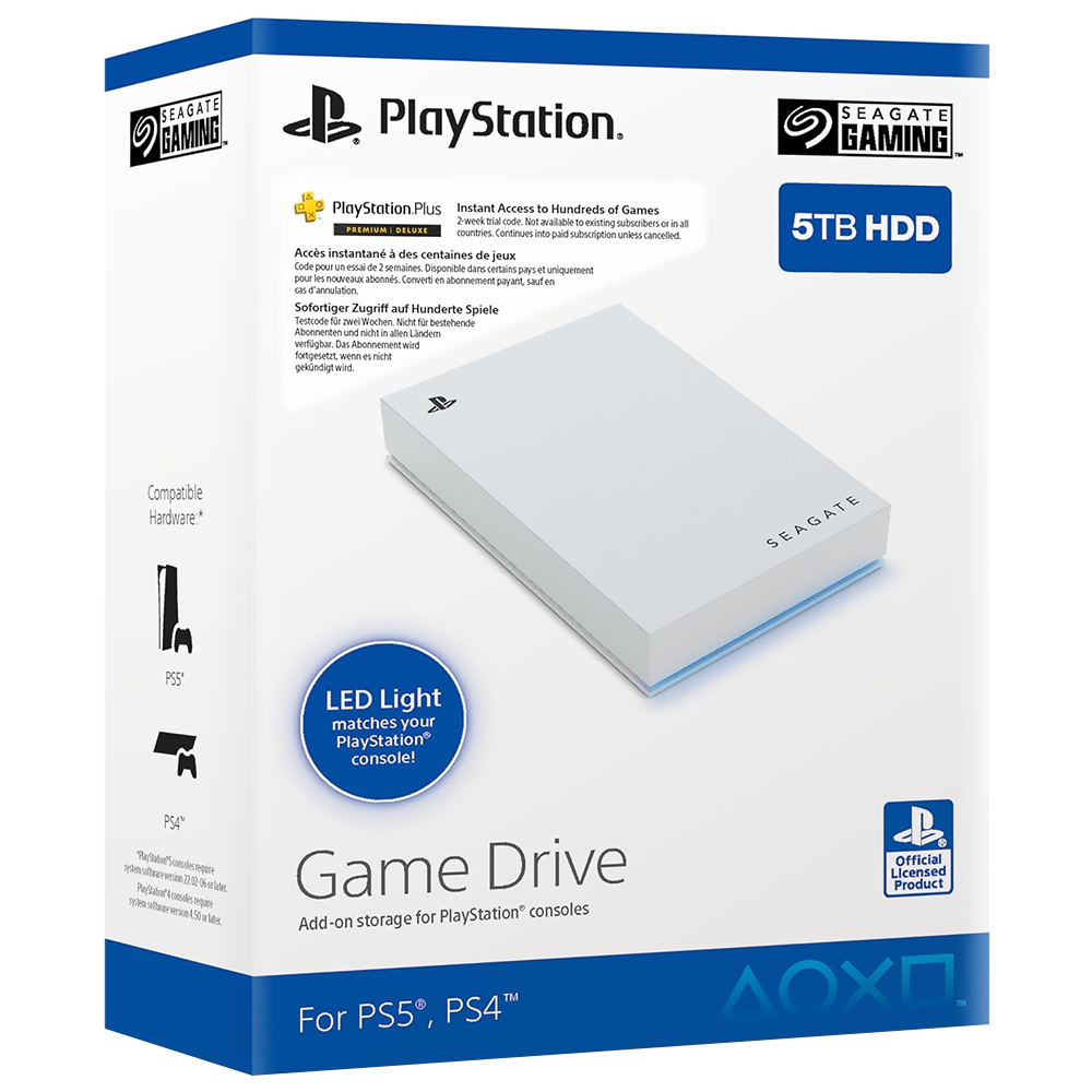 HDD Externo Seagate 5TB Game Drive 2.5" STLV5000100 - Blanco