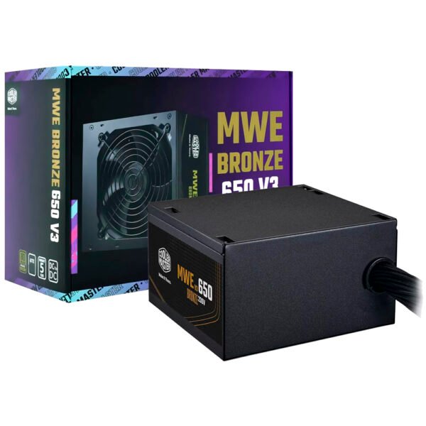 Fuente de Alimentación Cooler Master MWE Bronze 650 V3 650W No Modular 80 Plus Bronze