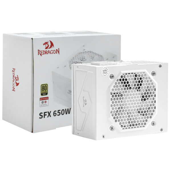 Fuente de Alimentación Redragon GC PS014W 650W SFX Modular 80 Plus Gold Blanco