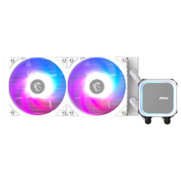 Refrigeración Líquida MSI Mag Coreliquid A13 240 White Intel 1150-1851 Amd AM5-AM4 ARGB 240mm Blanco