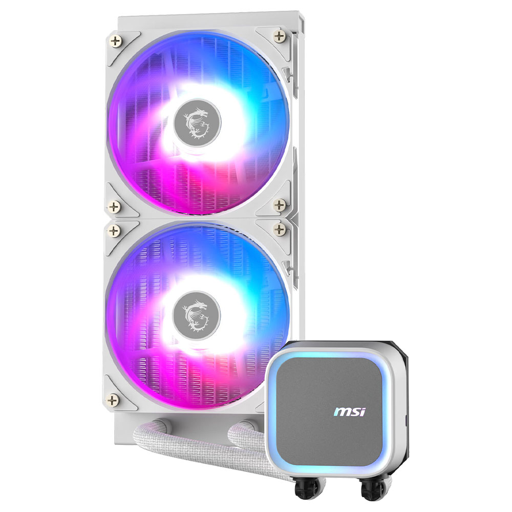 Water Cooler para Procesador MSI Mag Coreliquid A13 240 White Intel 1150-1851 AMD AM5-AM4 ARGB 240MM - Blanco