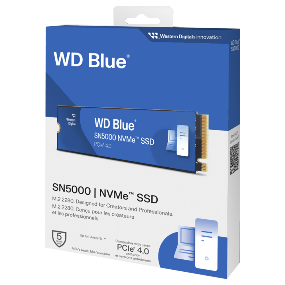 SSD Western Digital M.2 2TB Blue SN5000 NVMe - WDS200T4B0E
