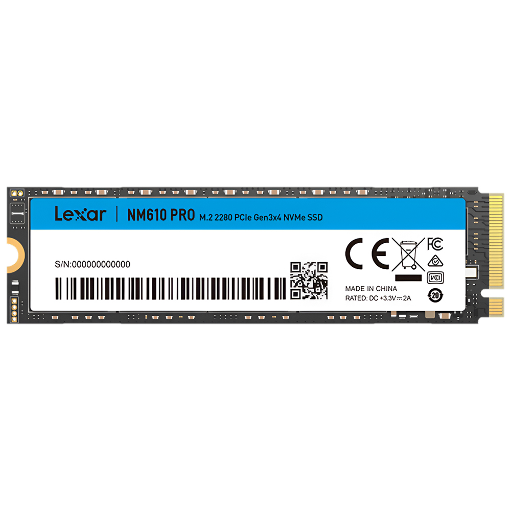 SSD Lexar M.2 500GB NM610 Pro NVMe - LNM610P500G-RNNNU
