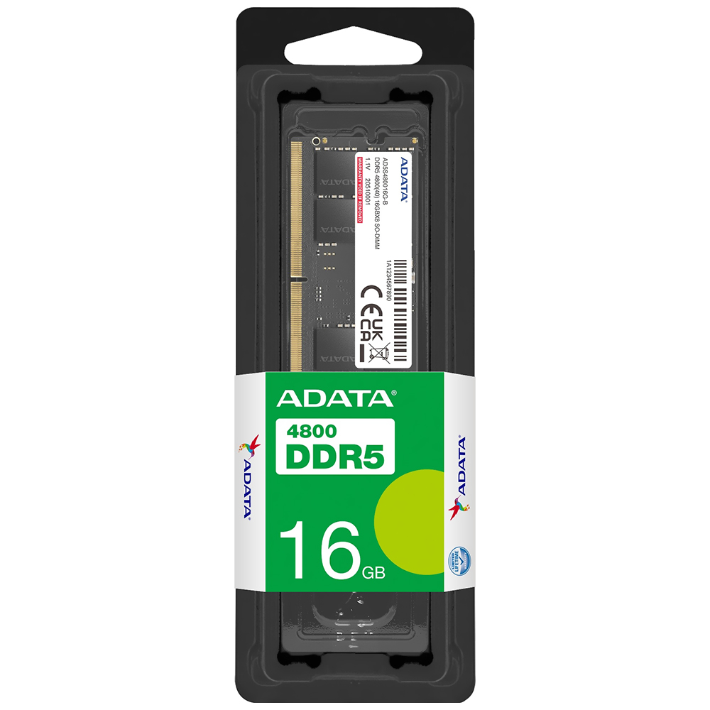 Memoria RAM Notebook ADATA DDR5 16GB 4800MHz AD5S480016G-S