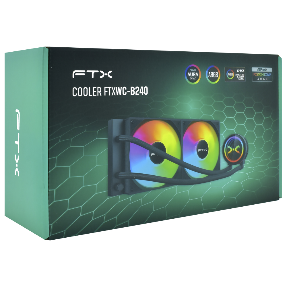 Water Cooler para Procesador FTX Hydro FTXWC-B240 ARGB 240MM - Negro