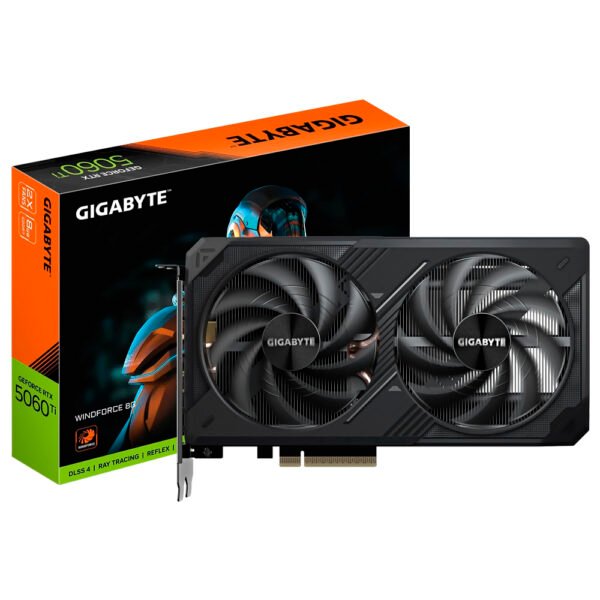 Tarjeta Gráfica GIGABYTE Windforce 8 GB GeForce RTX 5060TI GDDR7-GV-N506TWF2-8GD