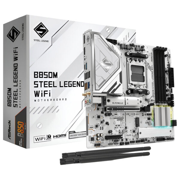 Placa Madre ASROCK B850M Steel Legend WI-FI Socket AM5 DDR5