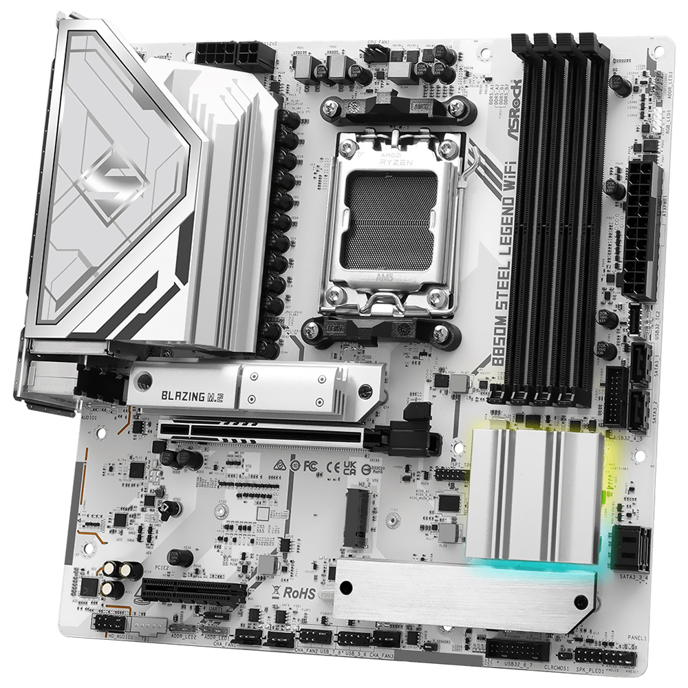 Placa Madre ASRock B850M Steel Legend Wi-Fi Socket AM5 DDR5