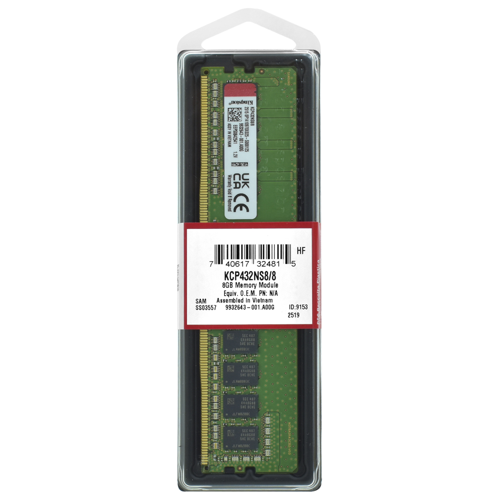 Memoria RAM Kingston DDR4 8GB 3200MHz KCP432NS8/8