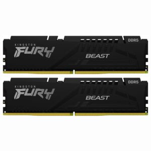 Memoria RAM Kingston Fury Beast DDR5 32GB (2x16GB) 5200MHz Negro (KF552C40BBK2-32)