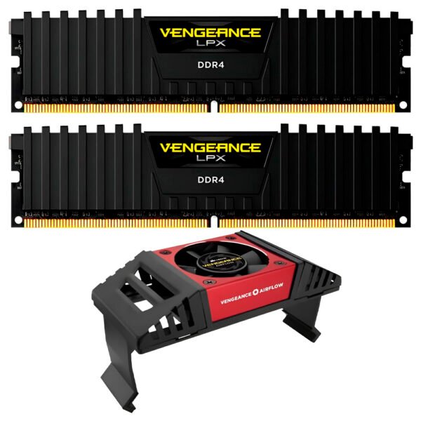 Memoria RAM Corsair Vengeance Airflow LPX DDR4 32GB (2x16GB) 4000MHz Negro (CMK32GX4M2G4000C19)