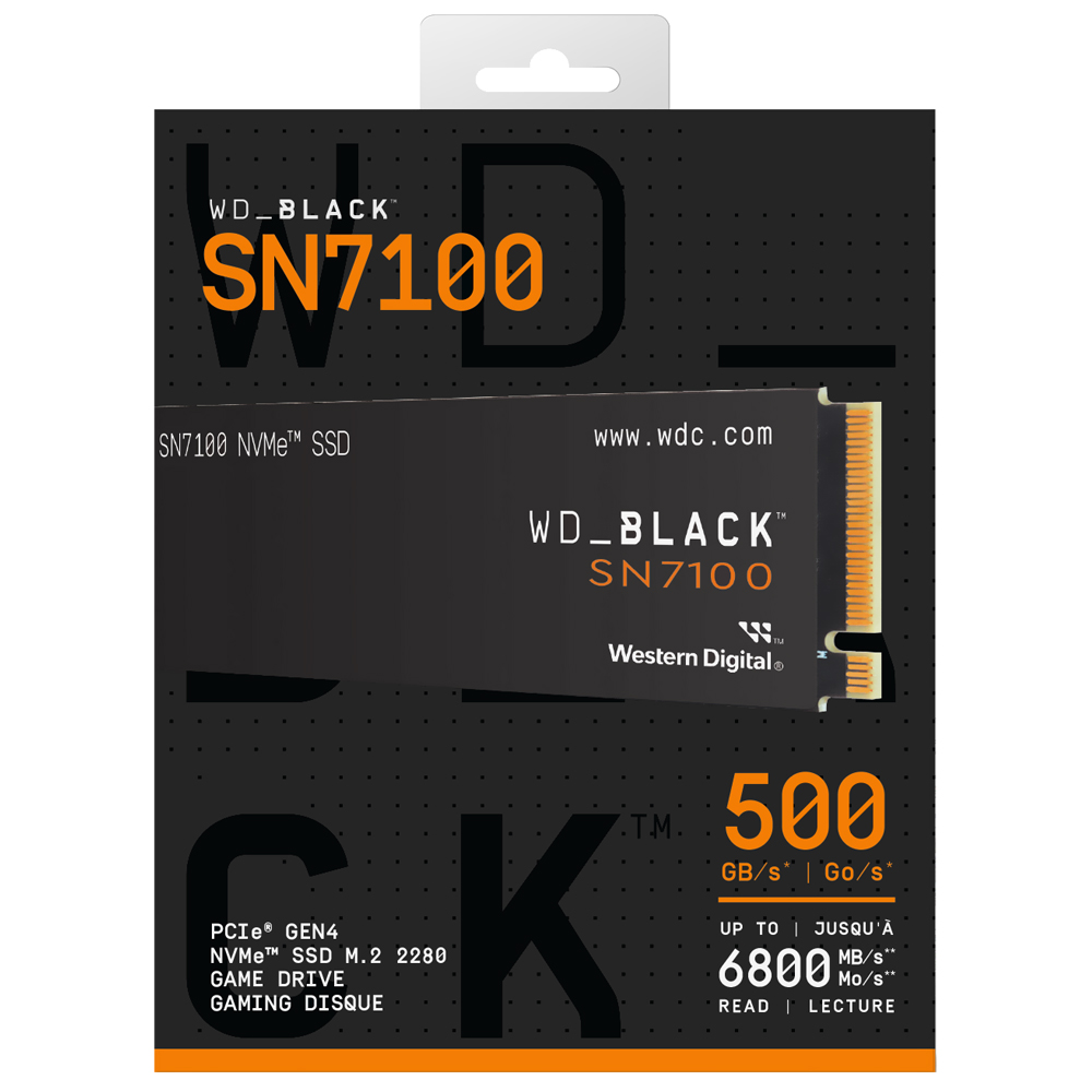SSD Western Digital M.2 500GB Black SN700 NVMe - WDS500G4X0E