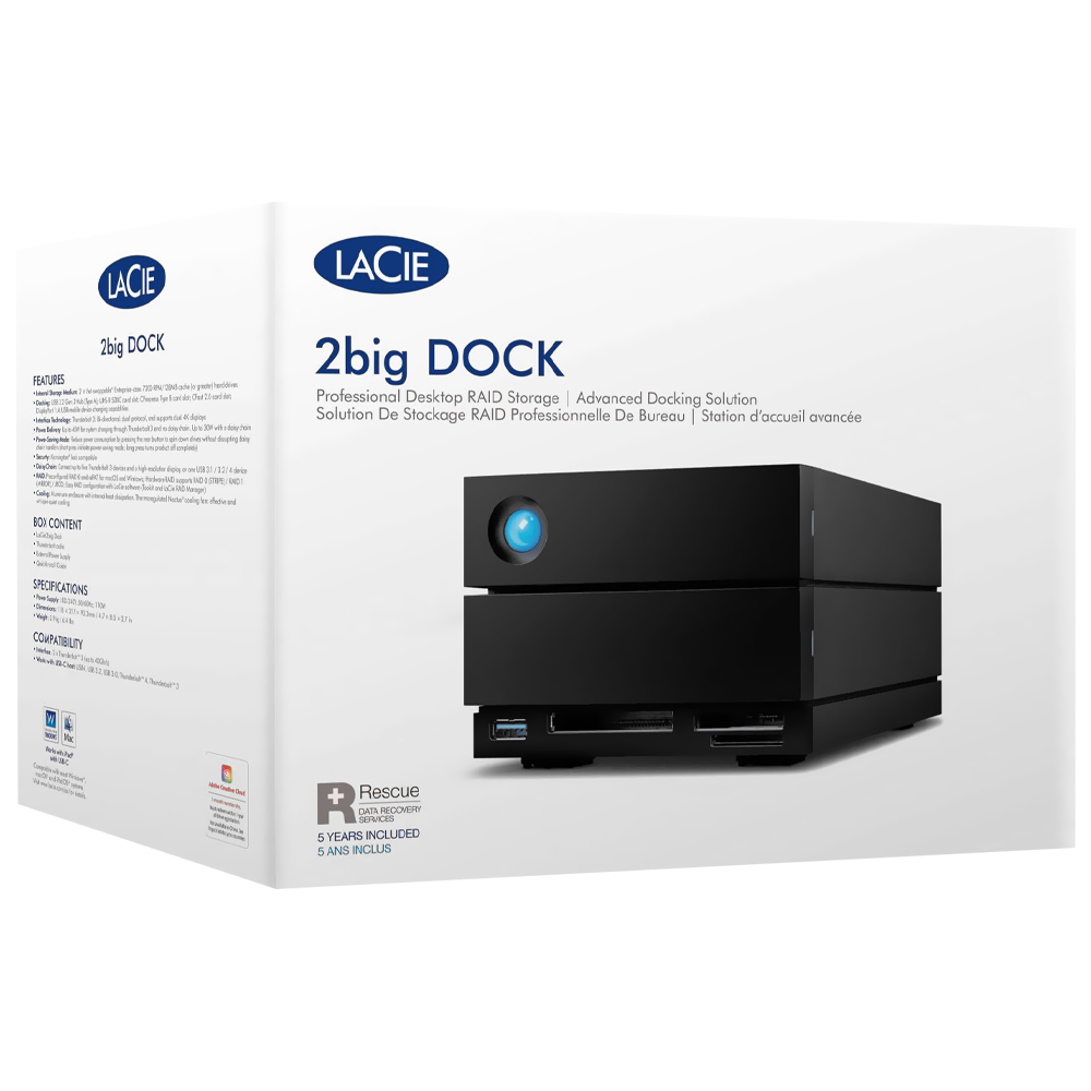 HDD Externo Lacie 36TB 2BIG Dock 7200RPM - STLG36000400