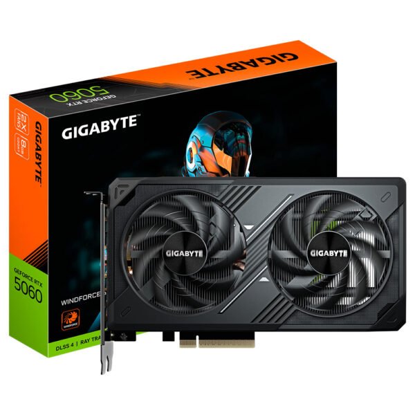 Tarjeta de Video Gigabyte Windforce 8GB GeForce RTX5060 GDDR7 - GV-N5060WF2-8GD