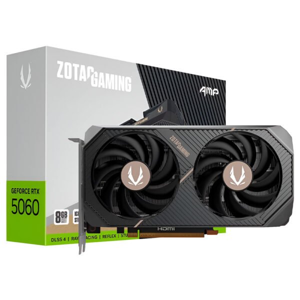 Tarjeta de Video Zotac AMP 8GB GeForce RTX5060 GDDR7 - ZT-B50600F-10M