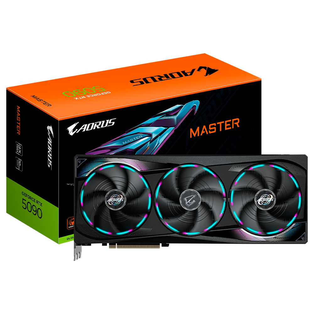 Tarjeta Gráfica Gigabyte AORUS Master 32GB GeForce RTX5090 GDDR7 GV-N5090AORUS M-32GD