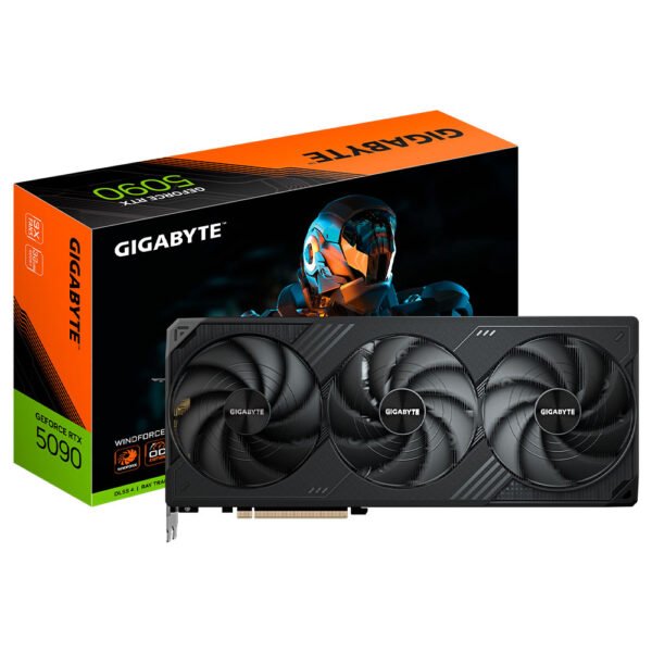 Tarjeta de Video Gigabyte Windforce OC 32GB GeForce RTX5090 GDDR7 - GV-N5090WF3OC-32GD