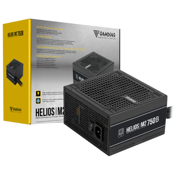 Fuente de Alimentación Gamdias Helios M2-750 750W ATX No Modular 80 Plus Silver