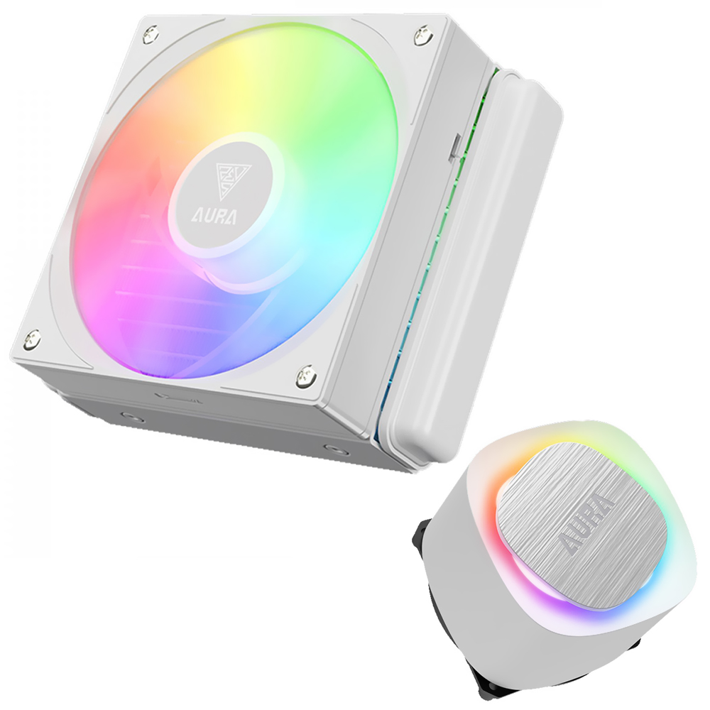 Water Cooler para Procesador Gamdias Aura GL120 V2 WH ARGB 120MM - Blanco