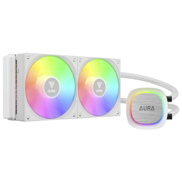 Refrigeración Liquida Gamdias Aura GL240 V2 WH ARGB 240MM - Blanco