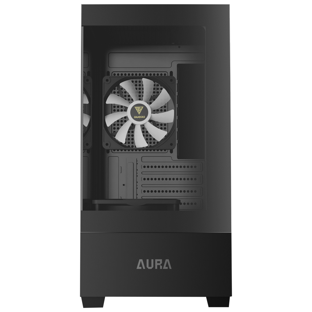 Gabinete Gamer Gamdias Aura GC9M Micro Tower 3 Cooler ARGB Negro