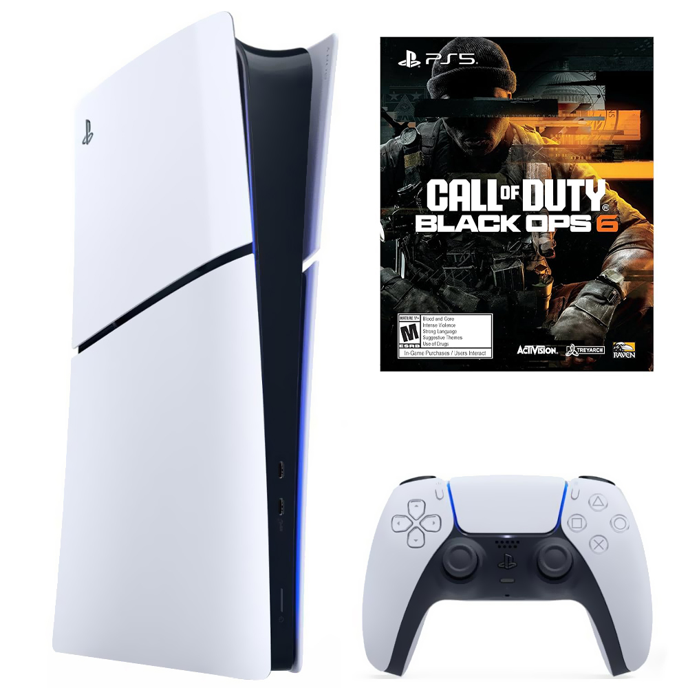 Consola Sony PlayStation 5 Slim CFI-2015 B01X 1TB Digital Edition Bivolt Blanco + Juego Call of Duty Black Ops 6 (Americano)