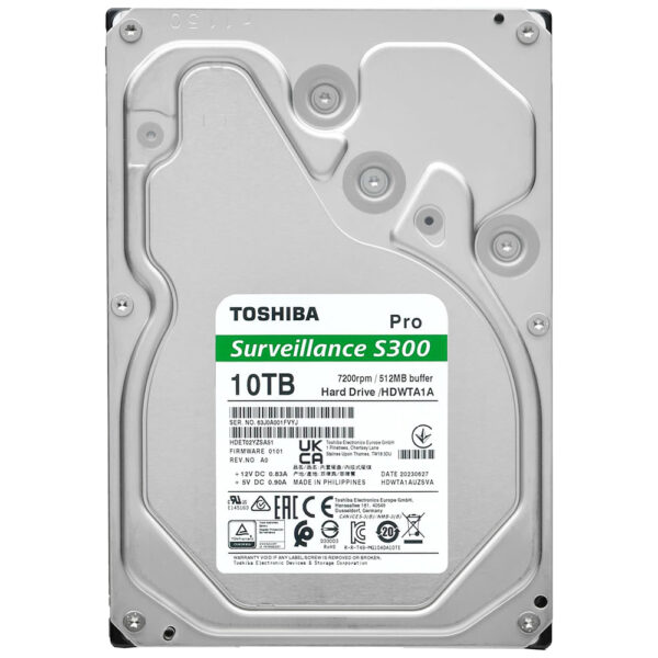 HDD Toshiba 10 TB S300 Pro Surveillance 3.5" SATA 3 7200RPM-HDWTA1AUZSVAR