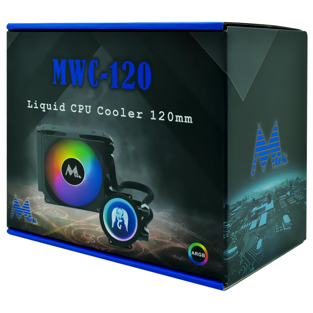 Refrigeración Liquida Mtek MWC-120MM ARGB - Negro + Adaptador 1700