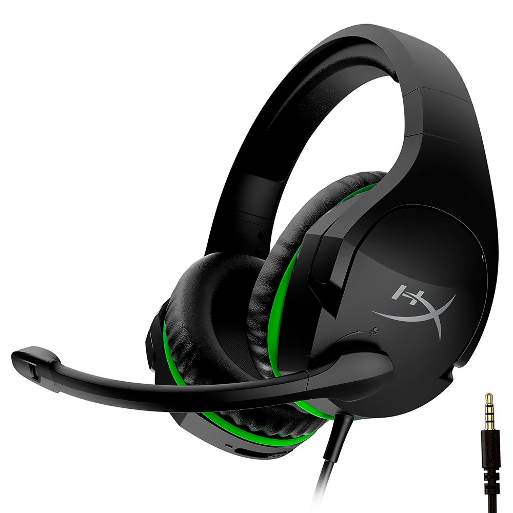 Auricular Gamer Hyperx Cloud Stinger Xbox Con Cable - Negro Verde (HX-HSCSCX-BK)