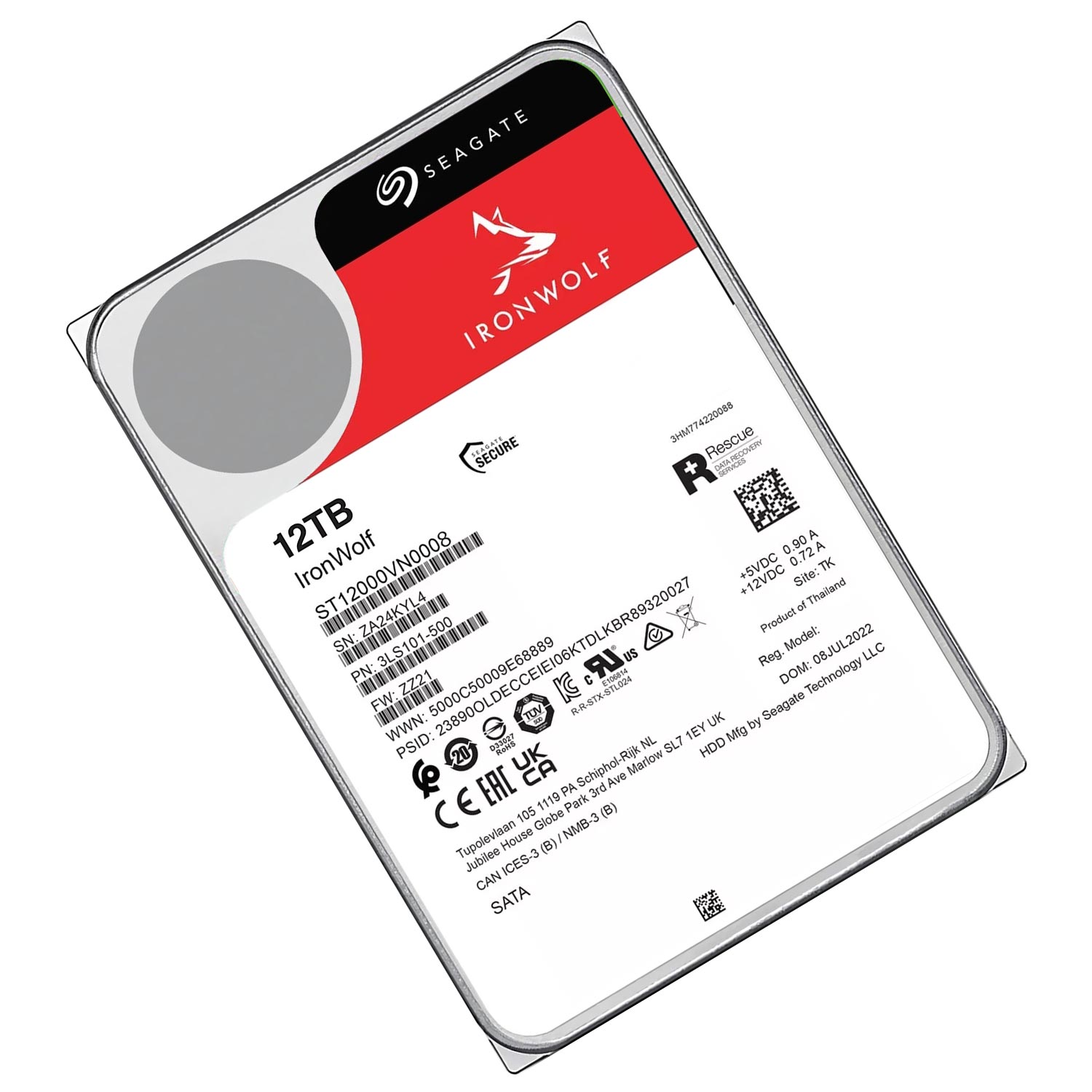 HDD Seagate 12TB Iron Wolf SATA 3 7200RPM 3.5" - ST12000VN0008