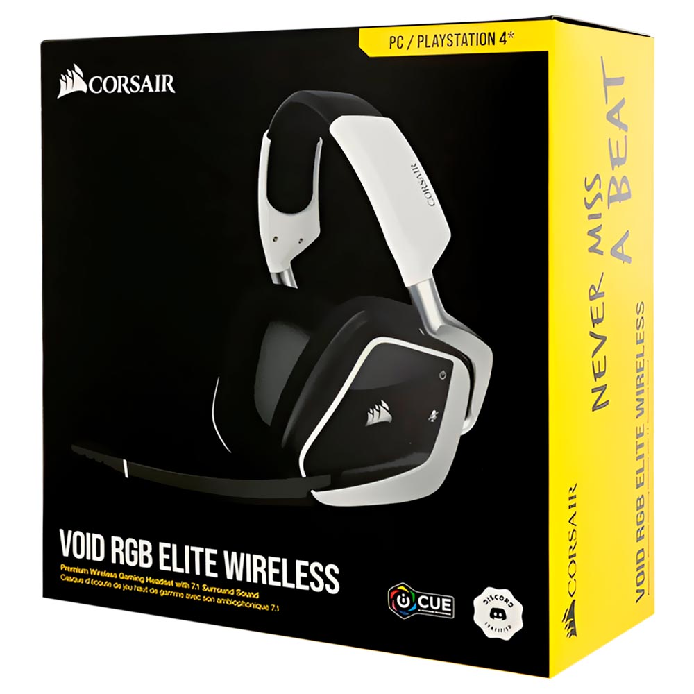 Auricular Gamer Corsair Void Elite RGB Wireless - Negro Blanco (CA-9011202-NA)