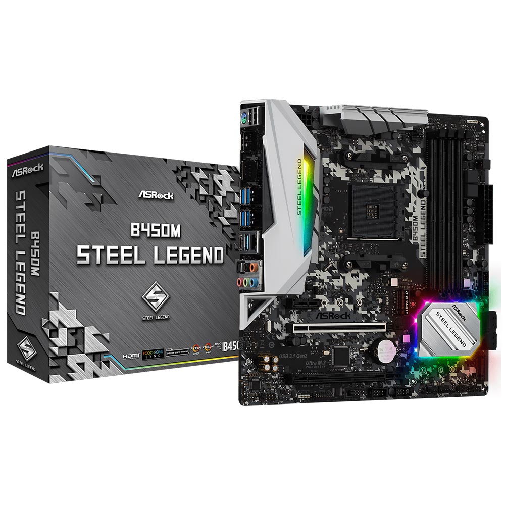 Placa Madre ASRock B450M Steel Legend Socket AM4 DDR4