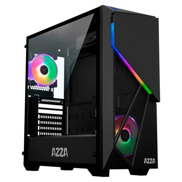 Gabinete Gamer AZZA Inferno 310 DH CSAZ-310DH Mid Tower 2 Cooler RGB Negro
