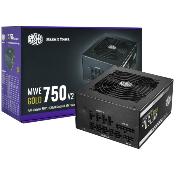 Fuente de Alimentación Cooler Master MWE V2 750W ATX Modular 80 Plus Gold - MPE-7501-AFAAG-U2
