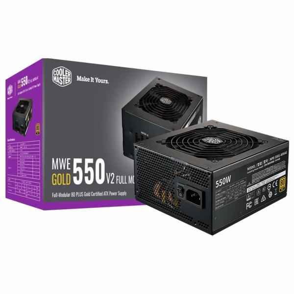 Fuente de Alimentación Cooler Master MWE V2 550W ATX Modular 80 Plus Gold - MPE-5501-AFAAG-U2