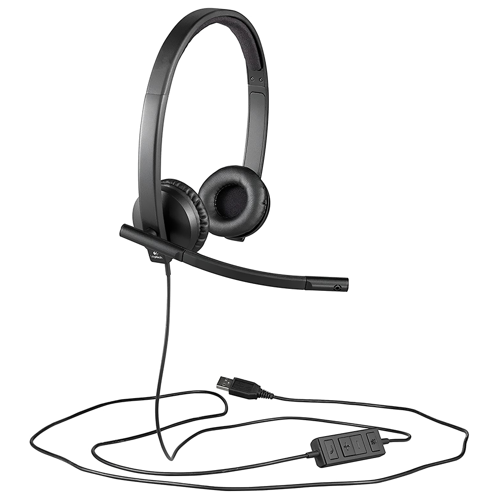Auricular Logitech H570E Stereo Con Cable - Negro (981-000574)
