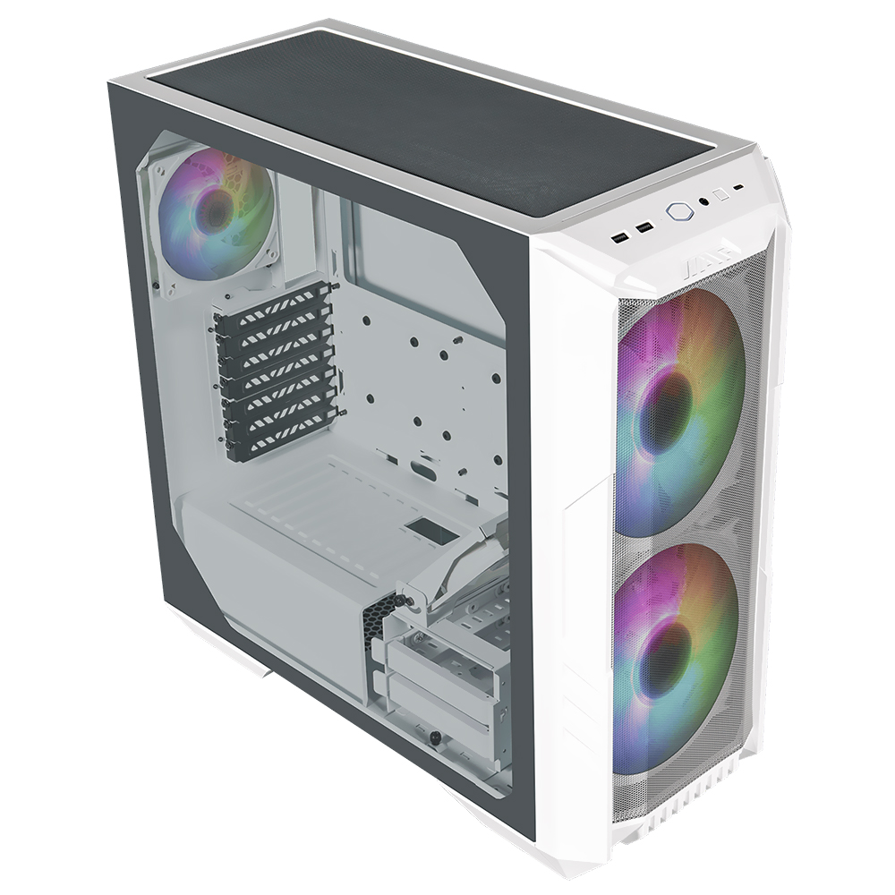 Gabinete Gamer Cooler Master HAF 500 Mid Tower 3 Cooler ARGB Blanco(H500-WGNN-S00)