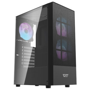 Gabinete Gamer darkFlash A290 Mid Tower 3 Cooler RGB Negro